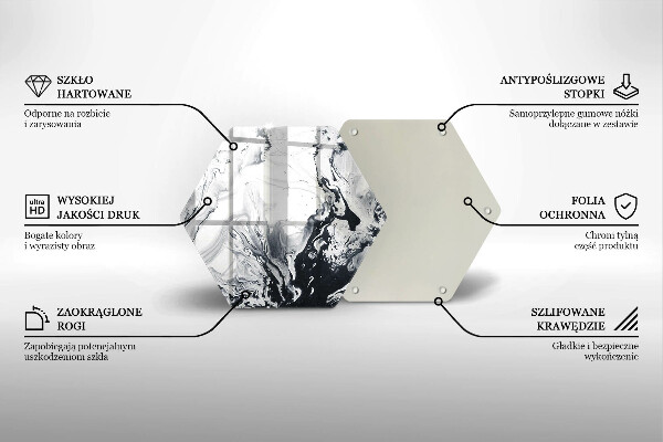 Üveg vágódeszka Tinta absztrakció