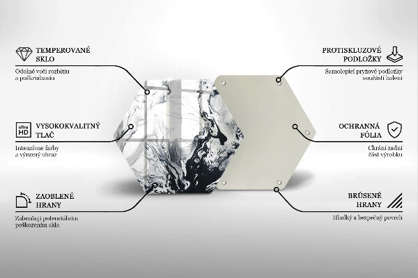 Üveg vágódeszka Tinta absztrakció