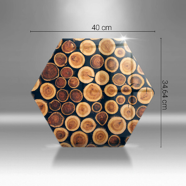 Üveg vágódeszka Fa tuskók