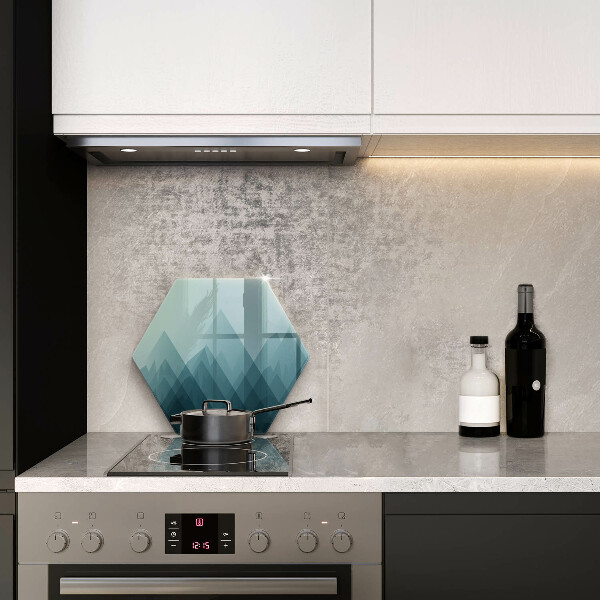 Üveg vágódeszka Absztrakt hegyek