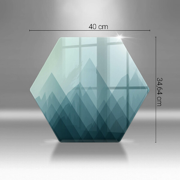 Üveg vágódeszka Absztrakt hegyek