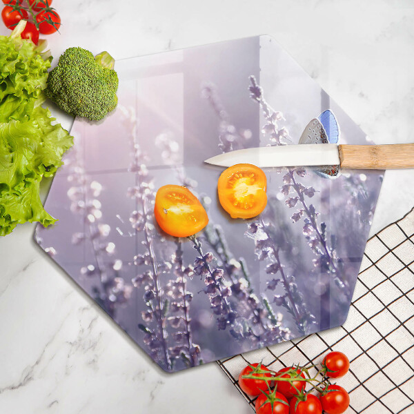 Üveg vágódeszka Vadvirágok és a pillangó