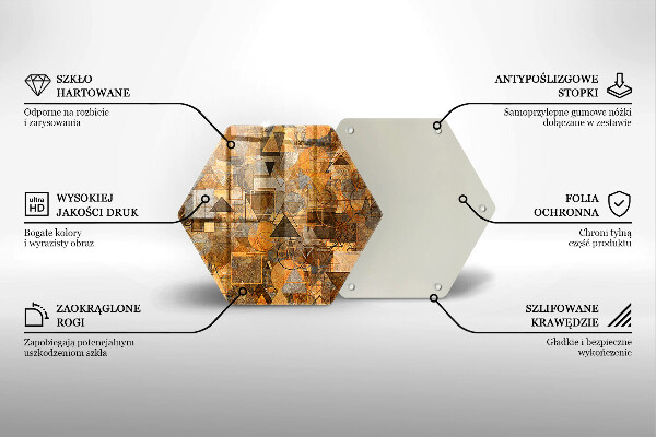 Üveg vágódeszka Varrat nélküli mintát geometriai alakzatok