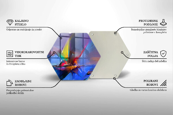Üveg vágódeszka Festett absztrakció