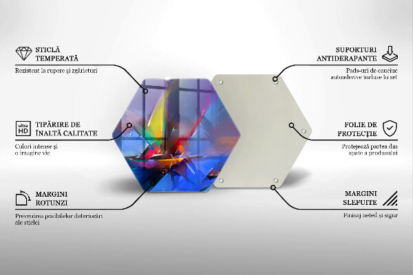 Üveg vágódeszka Festett absztrakció