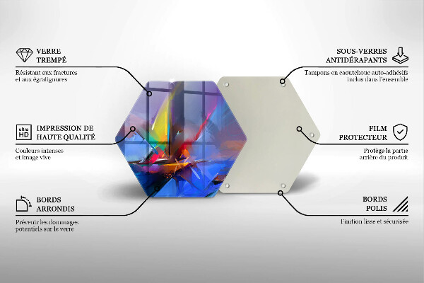 Üveg vágódeszka Festett absztrakció