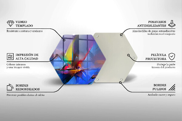 Üveg vágódeszka Festett absztrakció