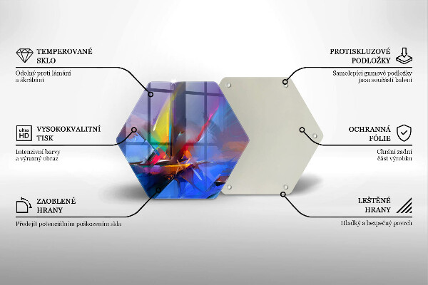 Üveg vágódeszka Festett absztrakció