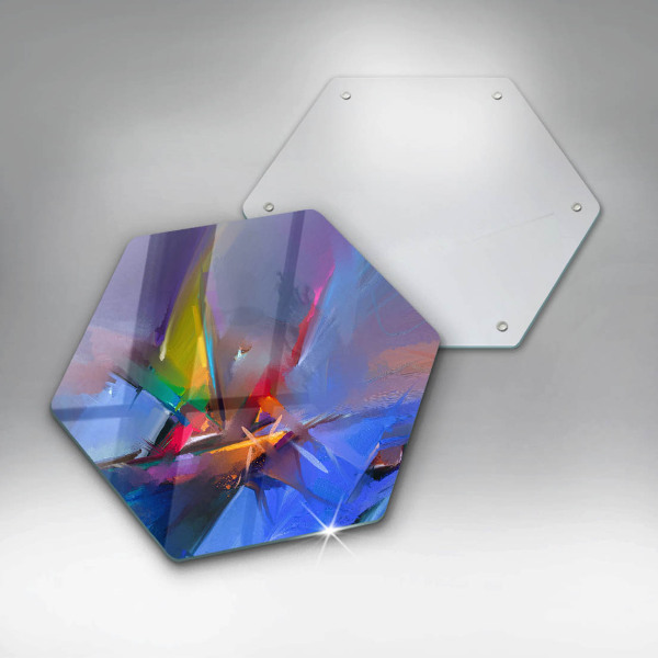 Üveg vágódeszka Festett absztrakció