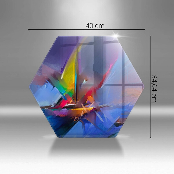 Üveg vágódeszka Festett absztrakció