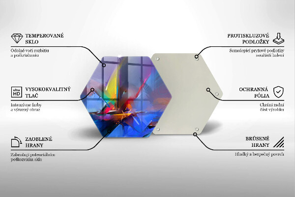 Üveg vágódeszka Festett absztrakció