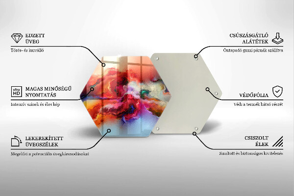 Üveg vágódeszka Füstös absztrakció