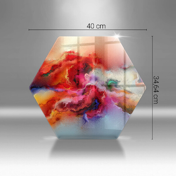 Üveg vágódeszka Füstös absztrakció