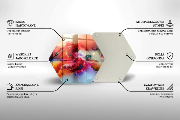 Üveg vágódeszka Füstös absztrakció