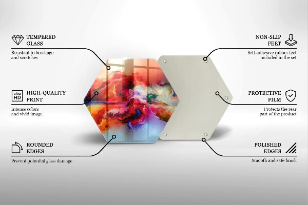 Üveg vágódeszka Füstös absztrakció