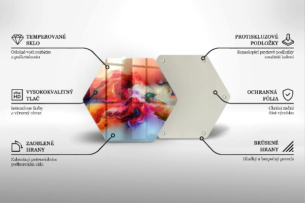 Üveg vágódeszka Füstös absztrakció