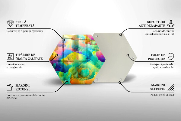Üveg vágódeszka Színes absztrakció