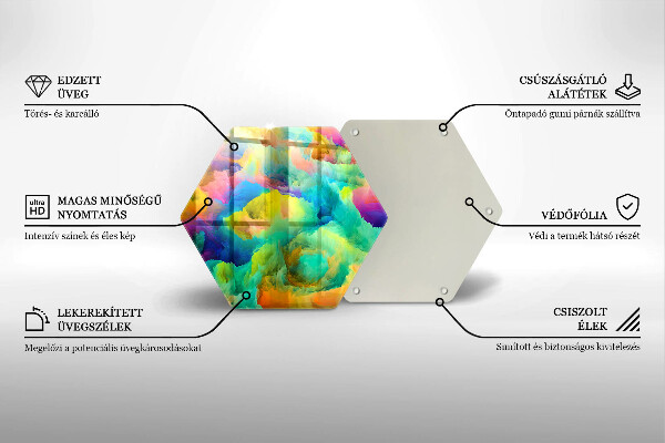 Üveg vágódeszka Színes absztrakció