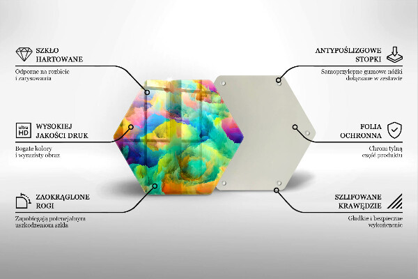 Üveg vágódeszka Színes absztrakció