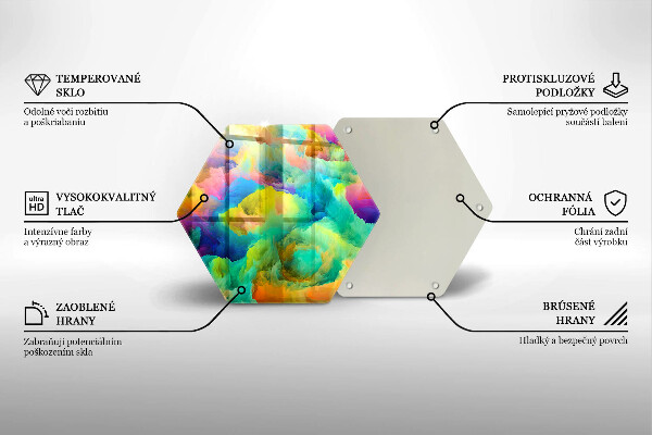 Üveg vágódeszka Színes absztrakció