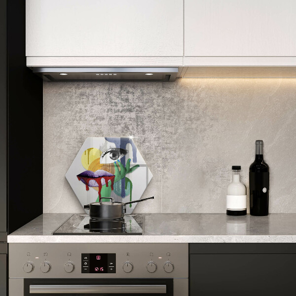 Üveg vágódeszka Art absztrakt kollázs