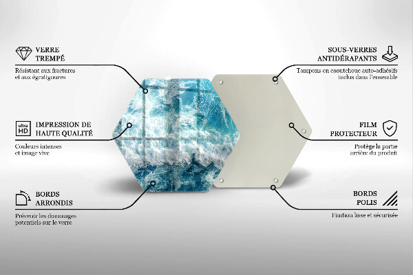 Üveg vágódeszka Tenger víz hullámai