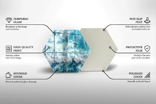 Üveg vágódeszka Tenger víz hullámai