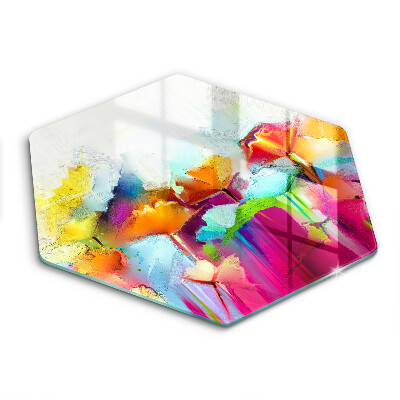 Üveg vágódeszka Festett virágok