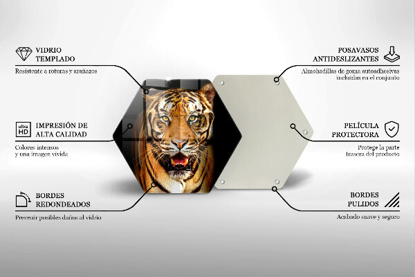 Üveg vágódeszka Vadon élő állat tigris