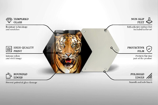 Üveg vágódeszka Vadon élő állat tigris