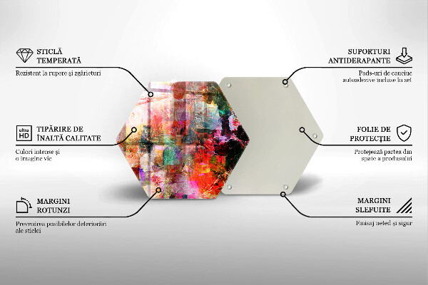 Üveg vágódeszka Festék absztrakció