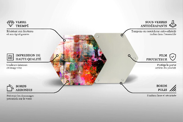 Üveg vágódeszka Festék absztrakció