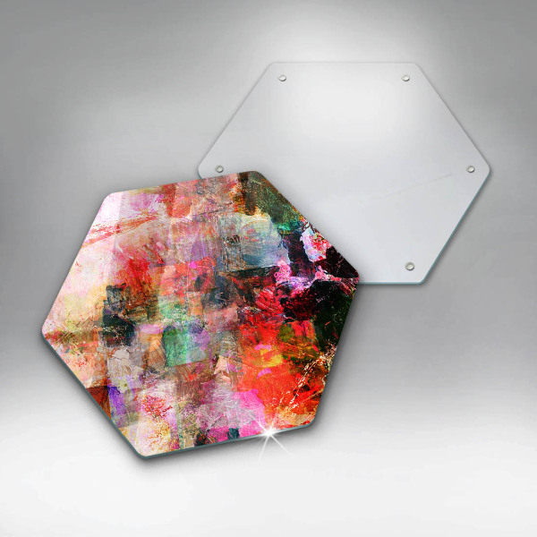 Üveg vágódeszka Festék absztrakció