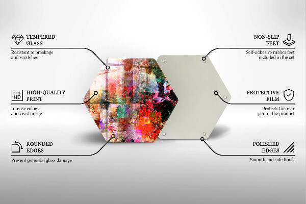 Üveg vágódeszka Festék absztrakció