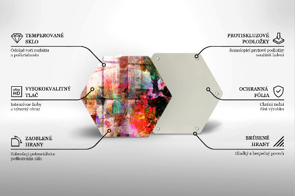 Üveg vágódeszka Festék absztrakció