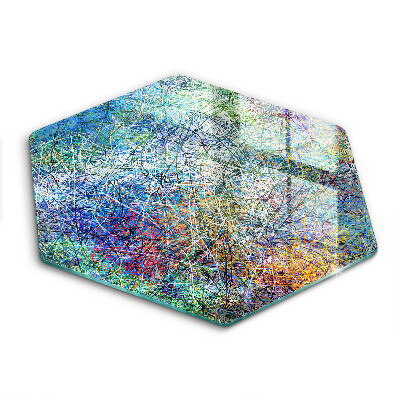 Üveg vágódeszka Színes vonal absztrakció