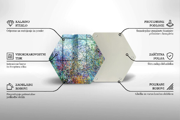 Üveg vágódeszka Színes vonal absztrakció