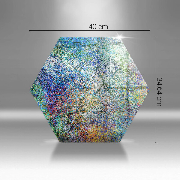 Üveg vágódeszka Színes vonal absztrakció