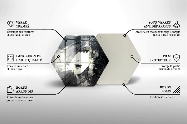 Üveg vágódeszka Egy nő festménye