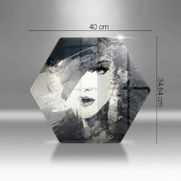 Üveg vágódeszka Egy nő festménye