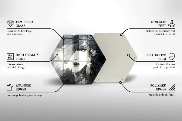 Üveg vágódeszka Egy nő festménye