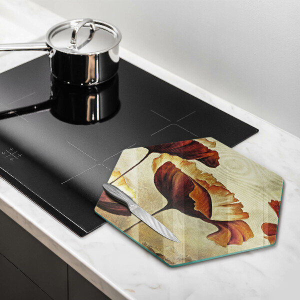 Üveg vágódeszka Festett boho virágok