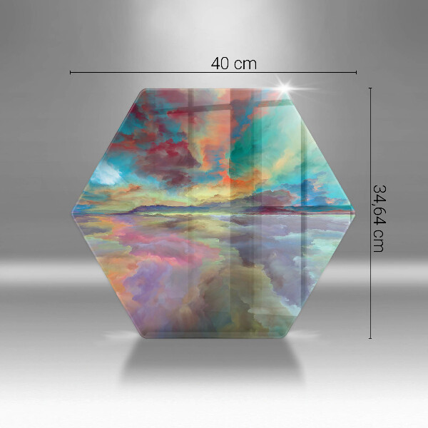 Üveg vágódeszka Színes égbolt