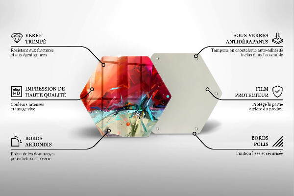 Üveg vágódeszka Festett absztrakció