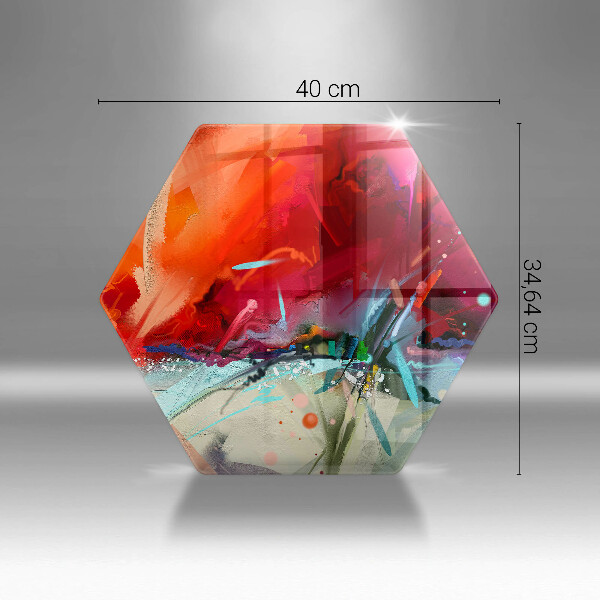 Üveg vágódeszka Festett absztrakció