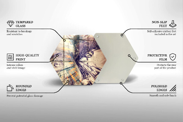 Üveg vágódeszka Modern kompozíció