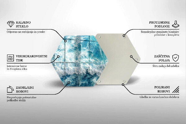 Üveg vágódeszka Tenger víz hullámai