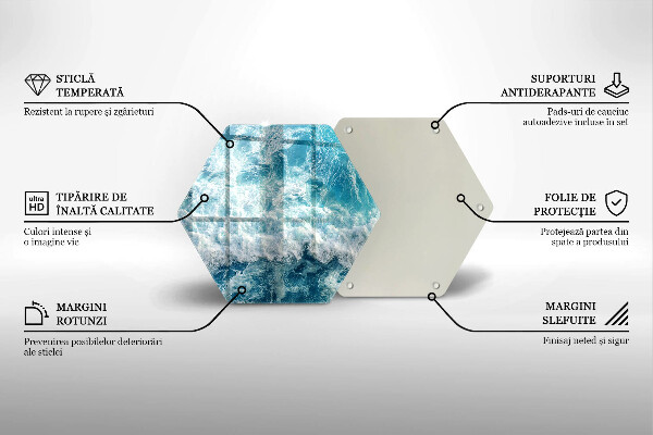 Üveg vágódeszka Tenger víz hullámai