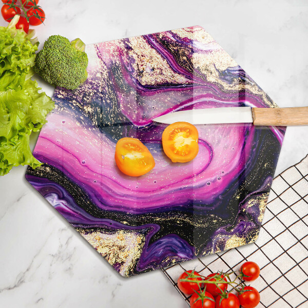 Üveg vágódeszka Absztrakt design arany