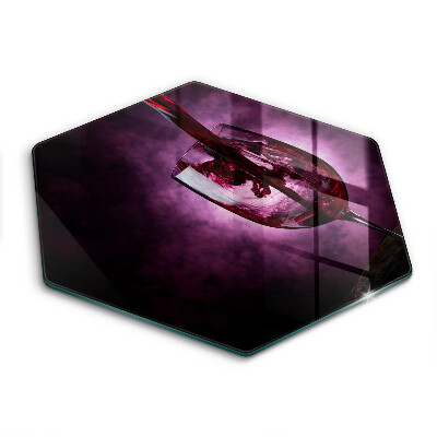 Üveg vágódeszka Egy pohár bor